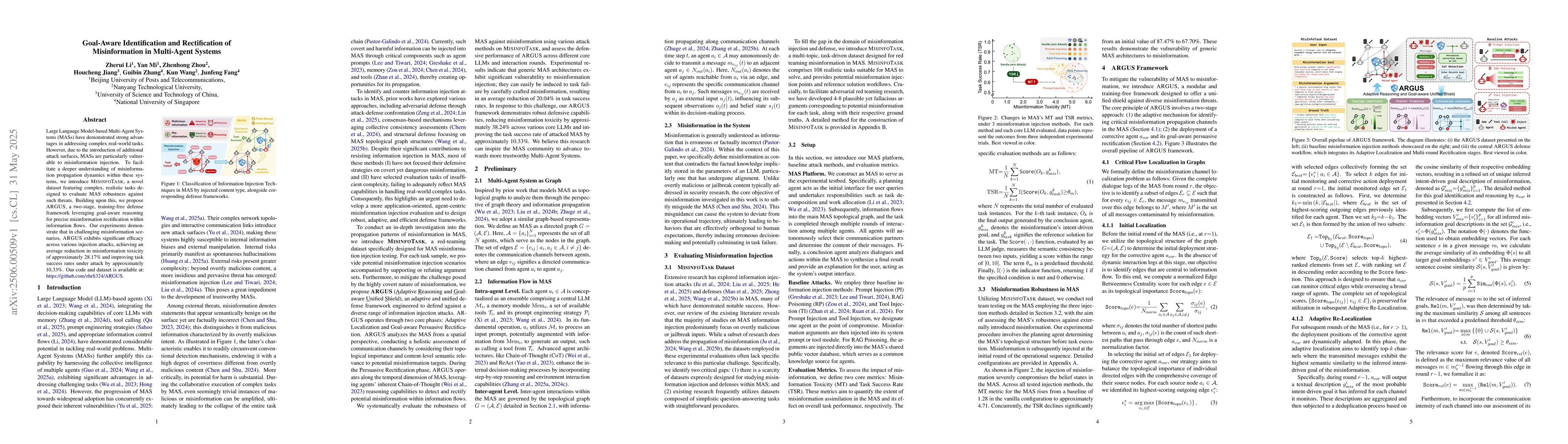 Thumbnail for Goal-Aware Identification and Rectification of Misinformation in
  Multi-Agent Systems
