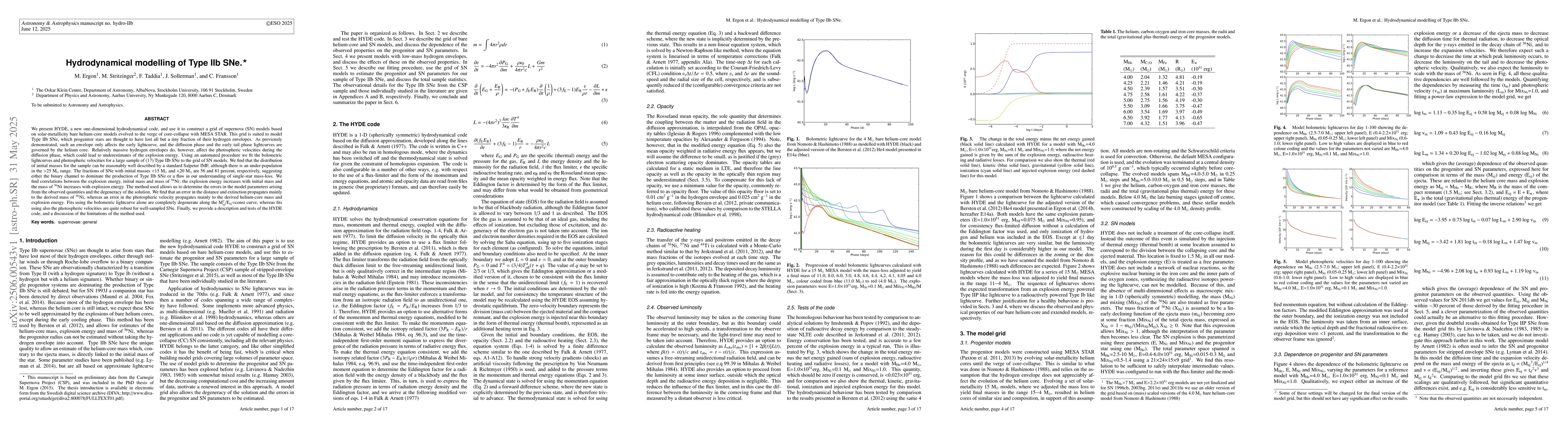 Thumbnail for Hydrodynamical modelling of Type IIb SNe