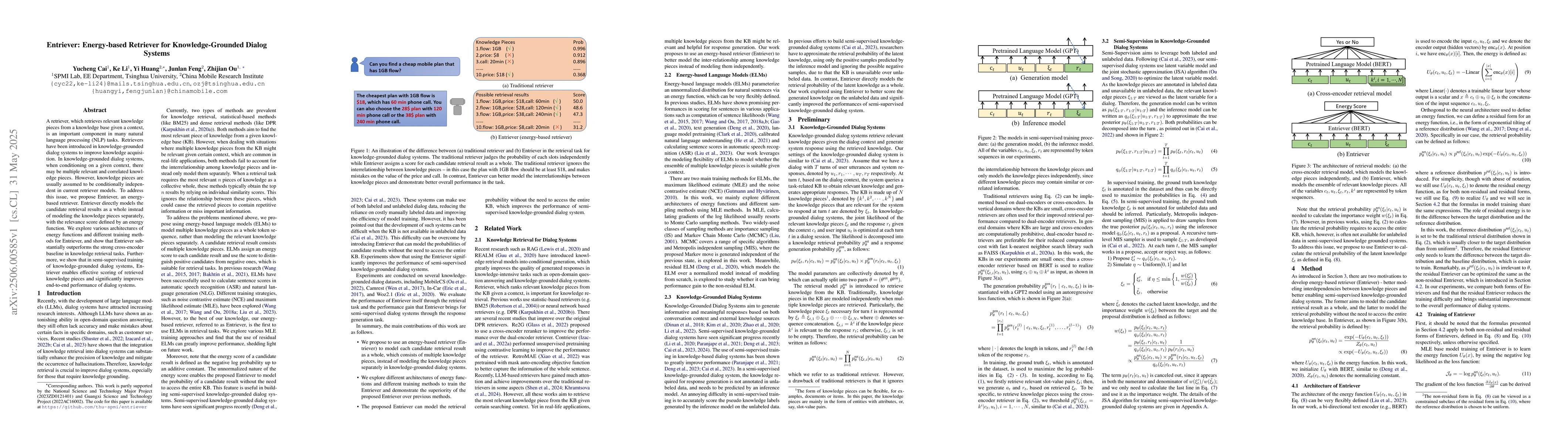 Thumbnail for Entriever: Energy-based Retriever for Knowledge-Grounded Dialog Systems