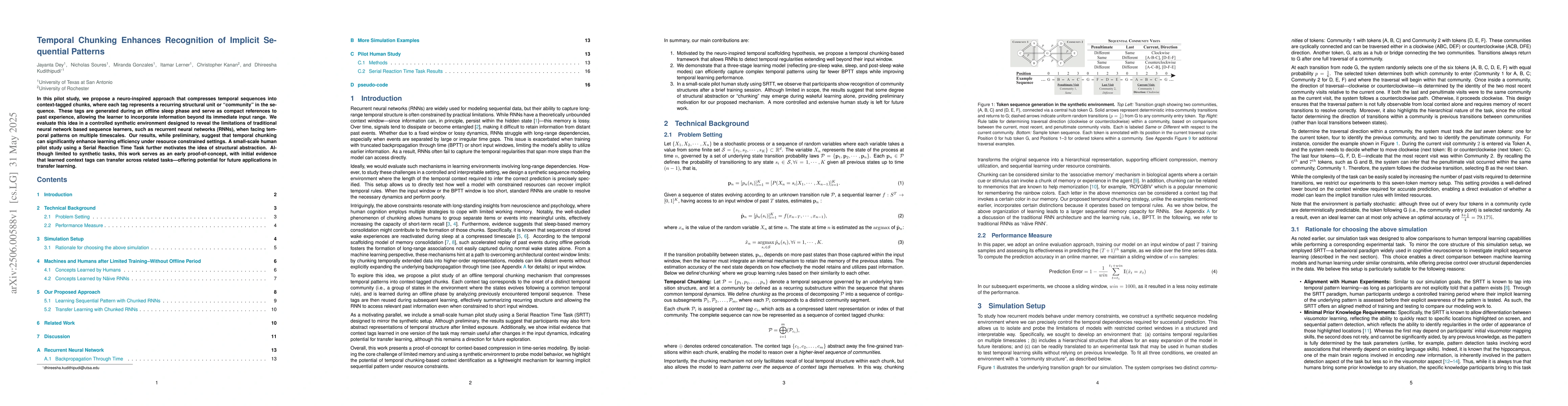Thumbnail for Temporal Chunking Enhances Recognition of Implicit Sequential Patterns