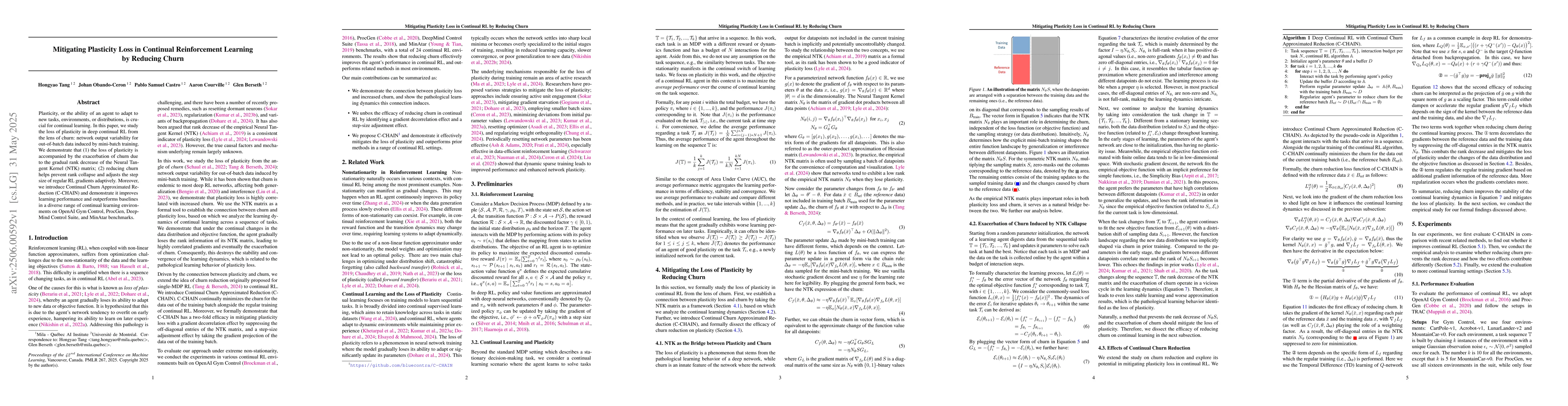Thumbnail for Mitigating Plasticity Loss in Continual Reinforcement Learning by
  Reducing Churn