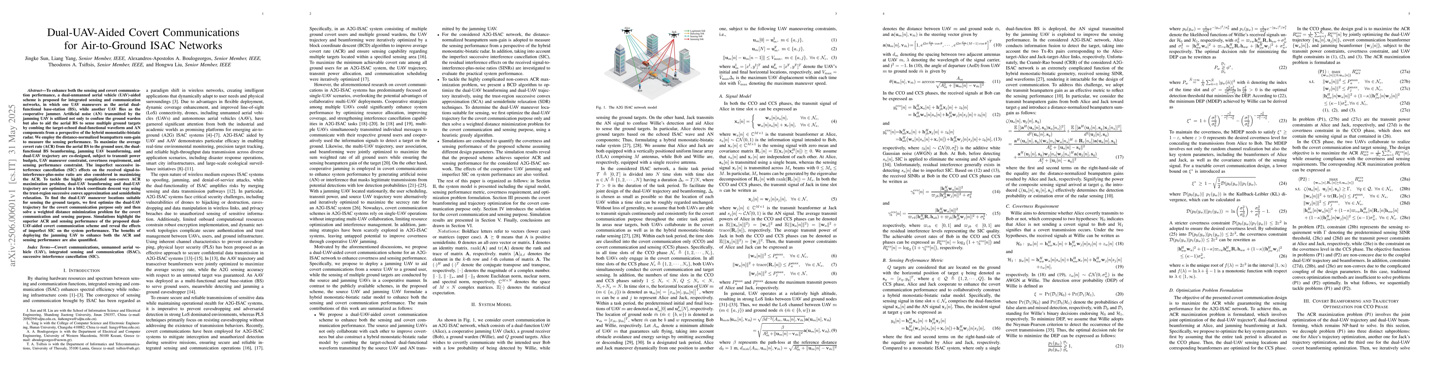 Thumbnail for Dual-UAV-Aided Covert Communications for Air-to-Ground ISAC Networks