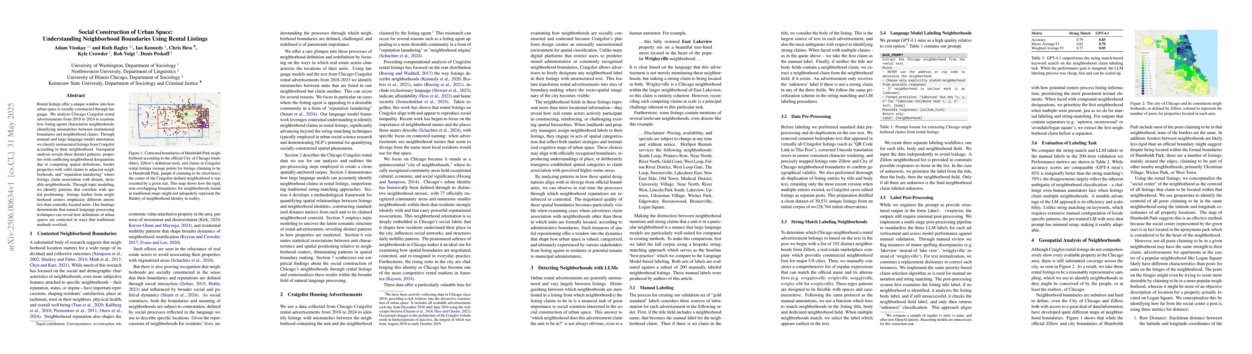 Thumbnail for Social Construction of Urban Space: Understanding Neighborhood
  Boundaries Using Rental Listings