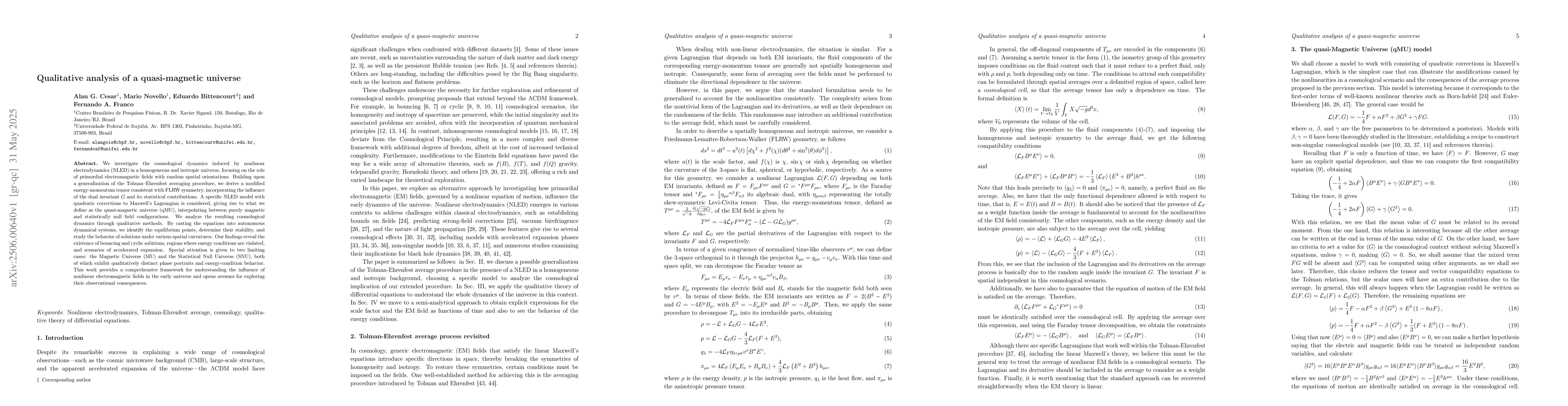 Thumbnail for Qualitative analysis of a quasi-magnetic universe