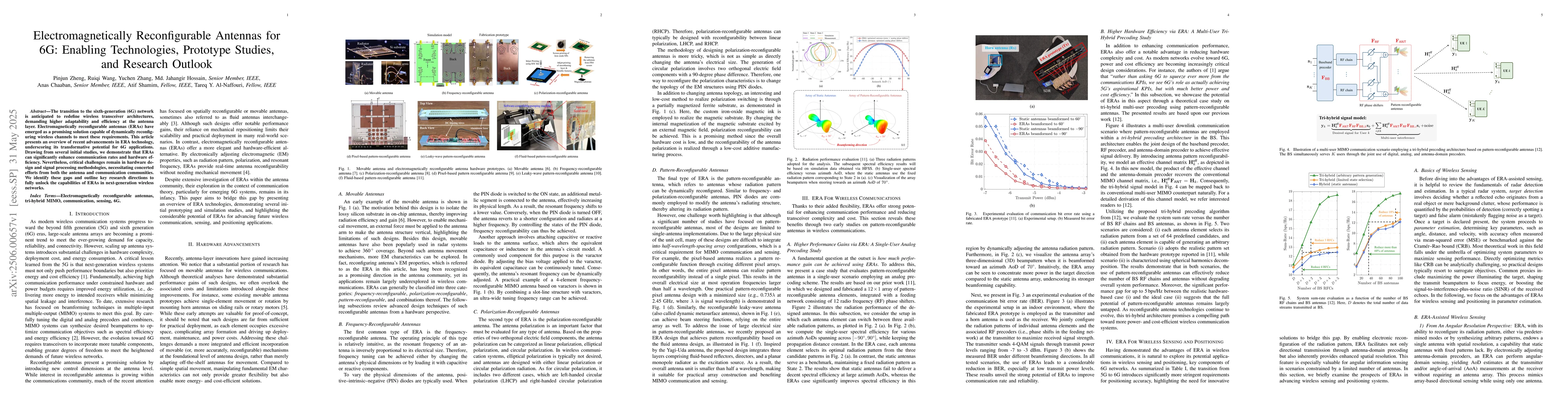 Thumbnail for Electromagnetically Reconfigurable Antennas for 6G: Enabling
  Technologies, Prototype Studies, and Research Outlook