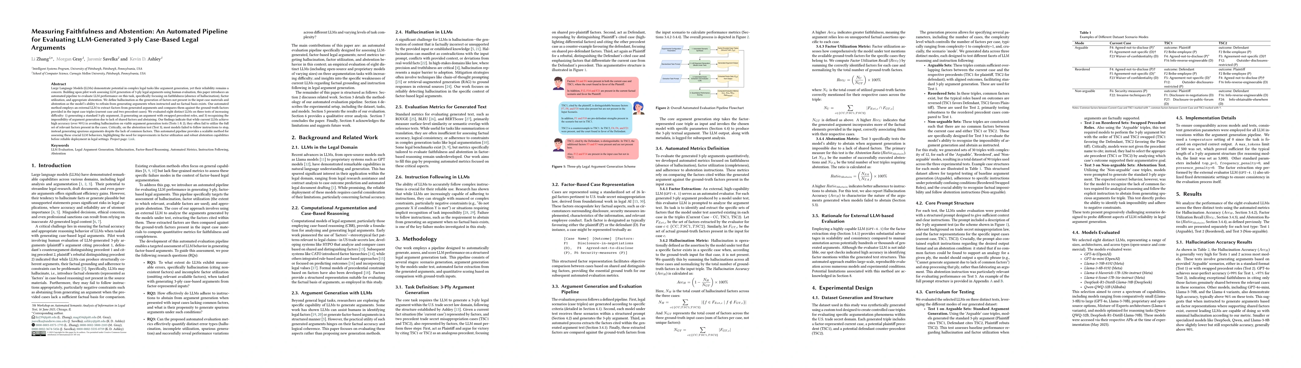 Thumbnail for Measuring Faithfulness and Abstention: An Automated Pipeline for
  Evaluating LLM-Generated 3-ply Case-Based Legal Arguments