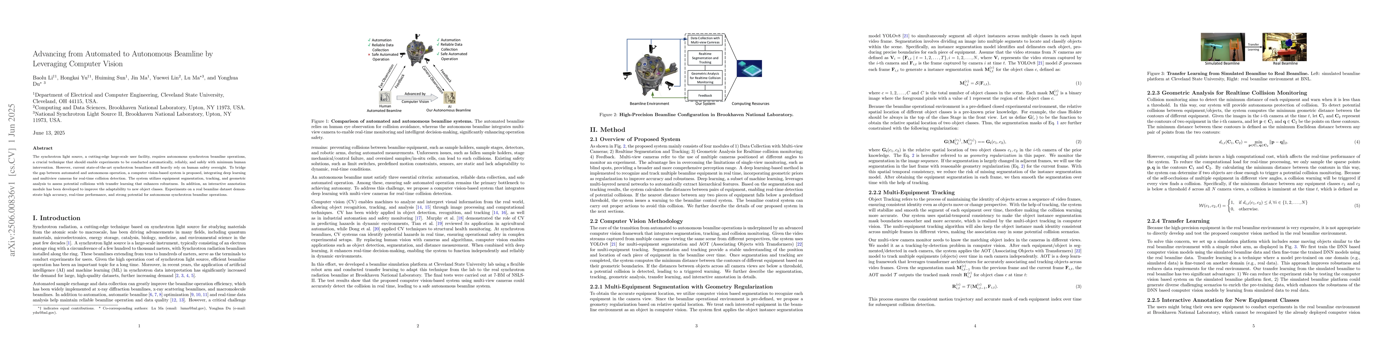 Thumbnail for Advancing from Automated to Autonomous Beamline by Leveraging Computer
  Vision