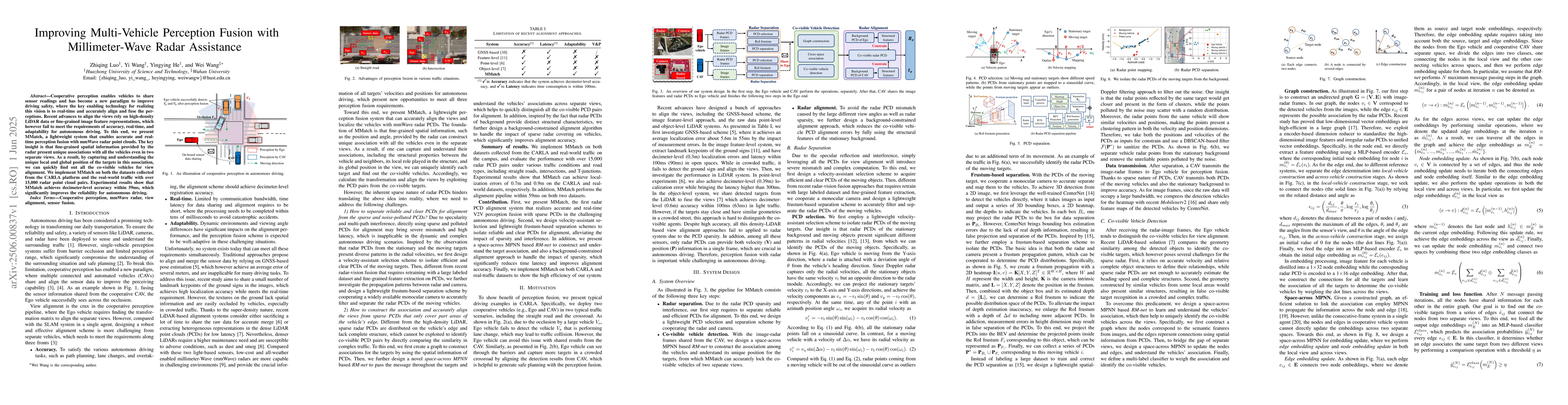 Thumbnail for Improving Multi-Vehicle Perception Fusion with Millimeter-Wave Radar
  Assistance