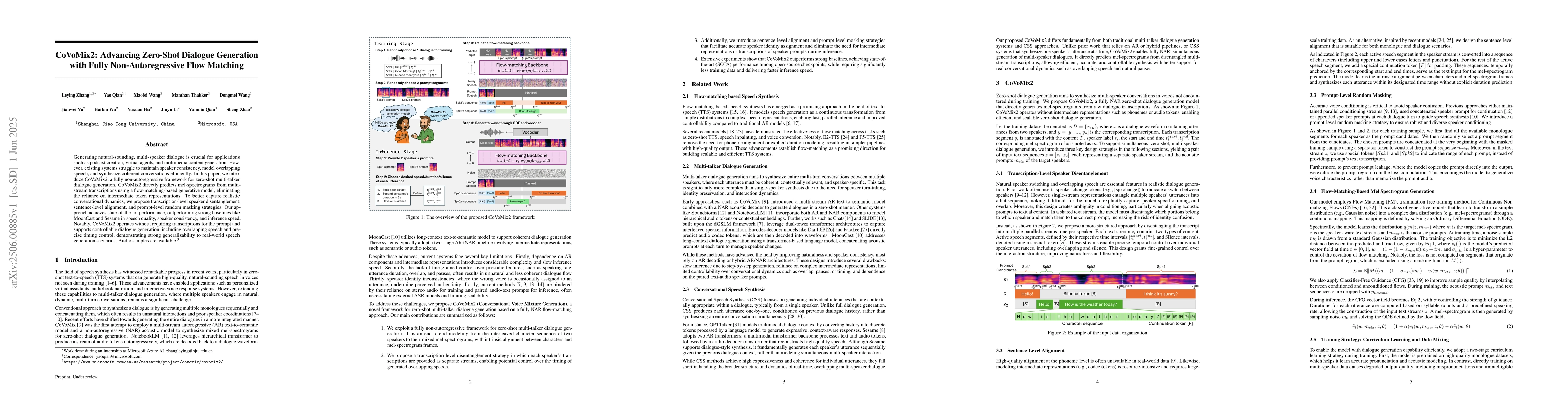 Thumbnail for CoVoMix2: Advancing Zero-Shot Dialogue Generation with Fully
  Non-Autoregressive Flow Matching