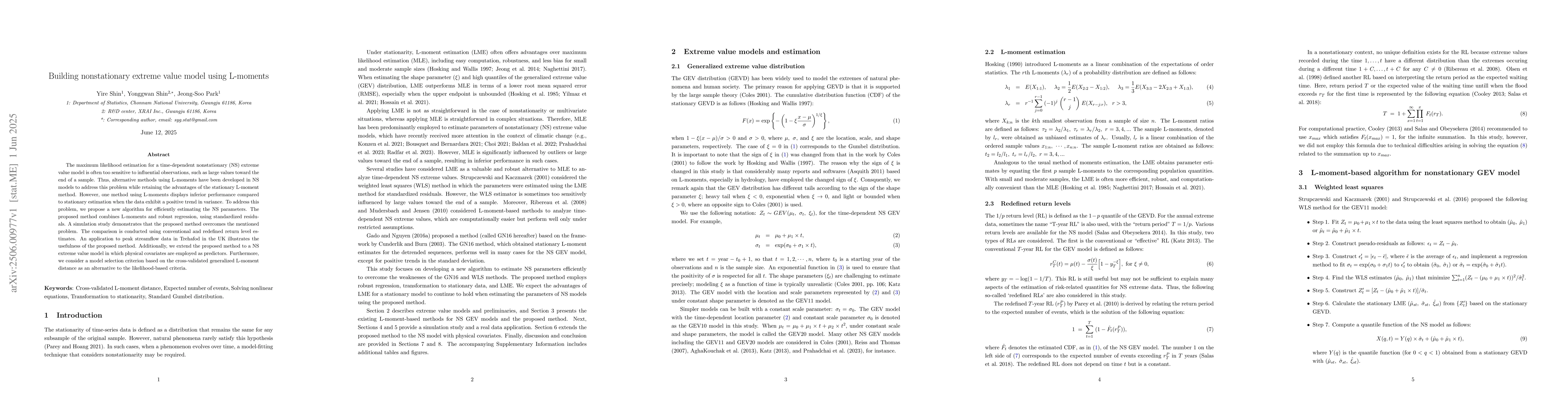 Thumbnail for Building nonstationary extreme value model using L-moments