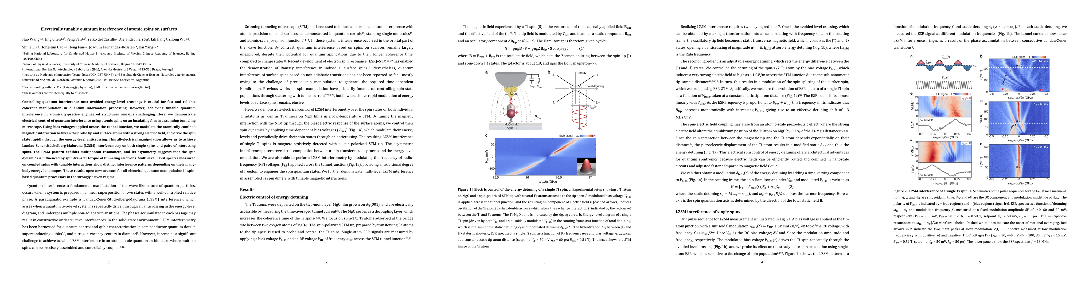 Thumbnail for Electrically tunable quantum interference of atomic spins on surfaces