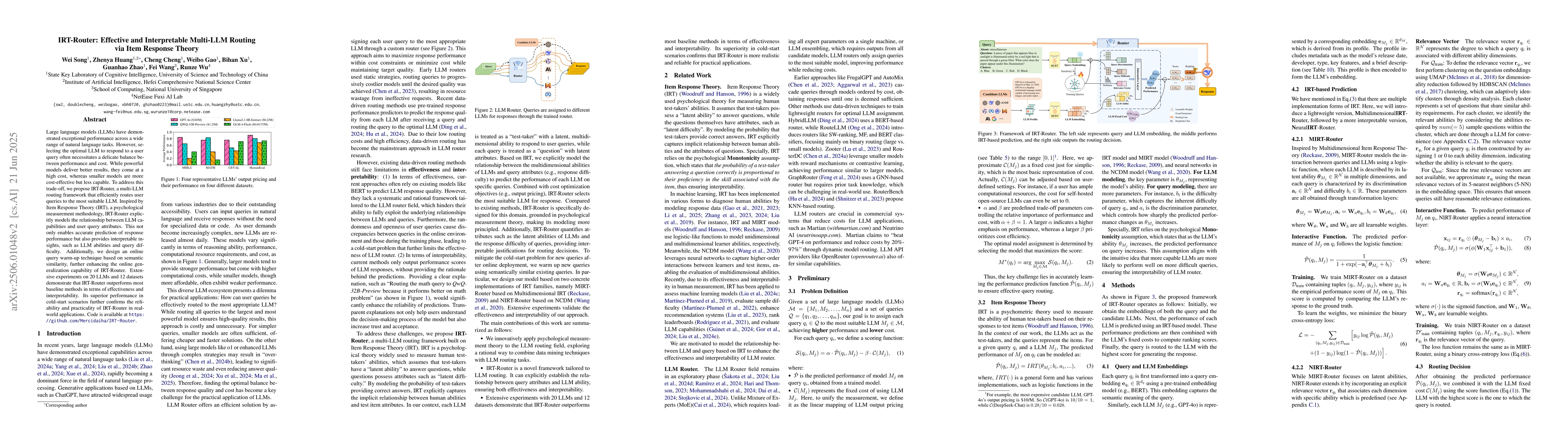 Thumbnail for IRT-Router: Effective and Interpretable Multi-LLM Routing via Item
  Response Theory