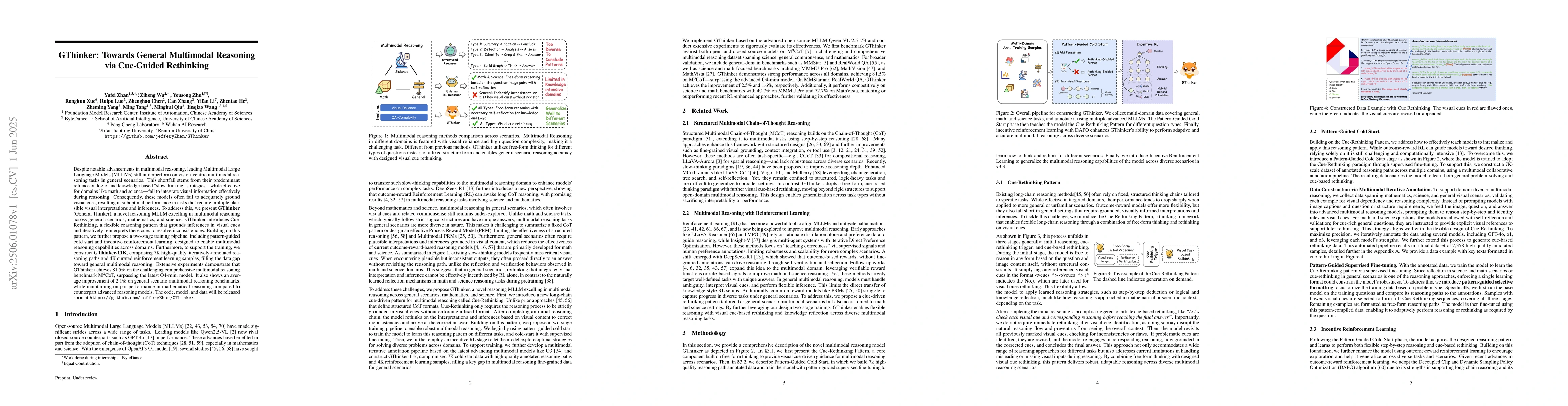 Thumbnail for GThinker: Towards General Multimodal Reasoning via Cue-Guided Rethinking