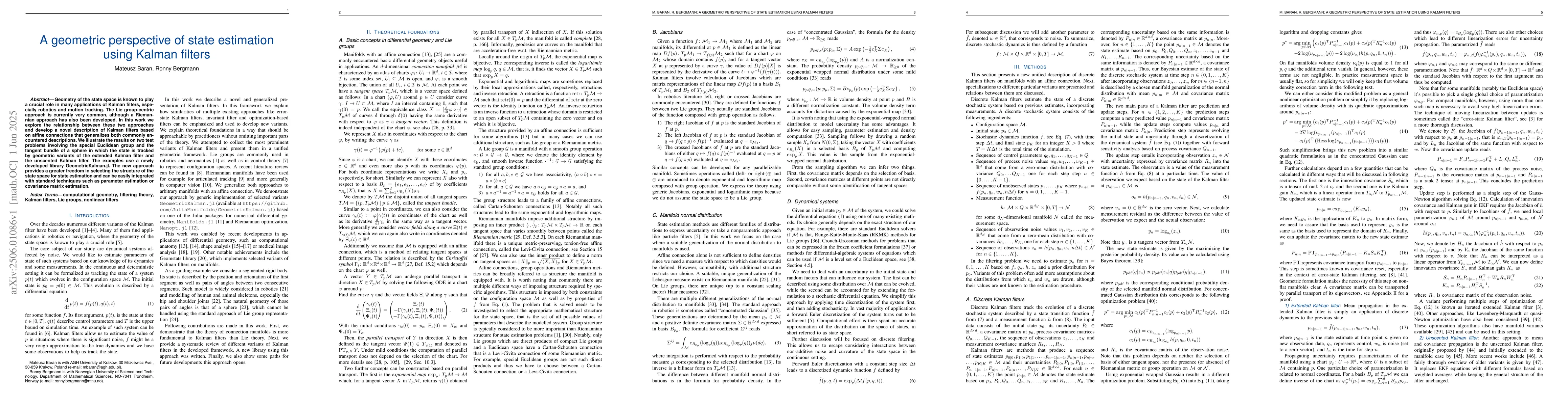 Thumbnail for A geometric perspective of state estimation using Kalman filters