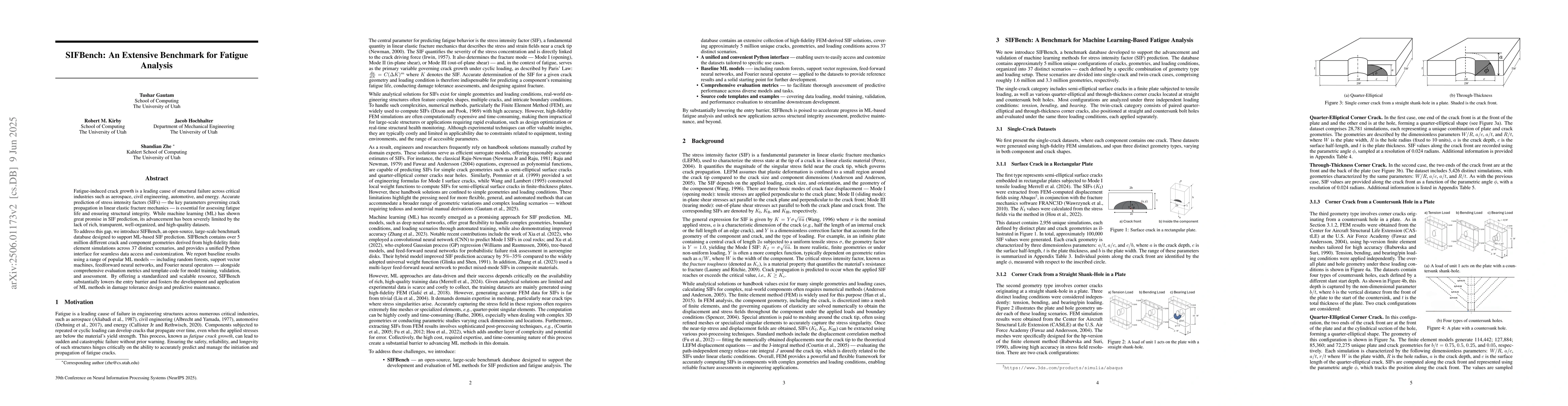 Thumbnail for SIFBench: An Extensive Benchmark for Fatigue Analysis