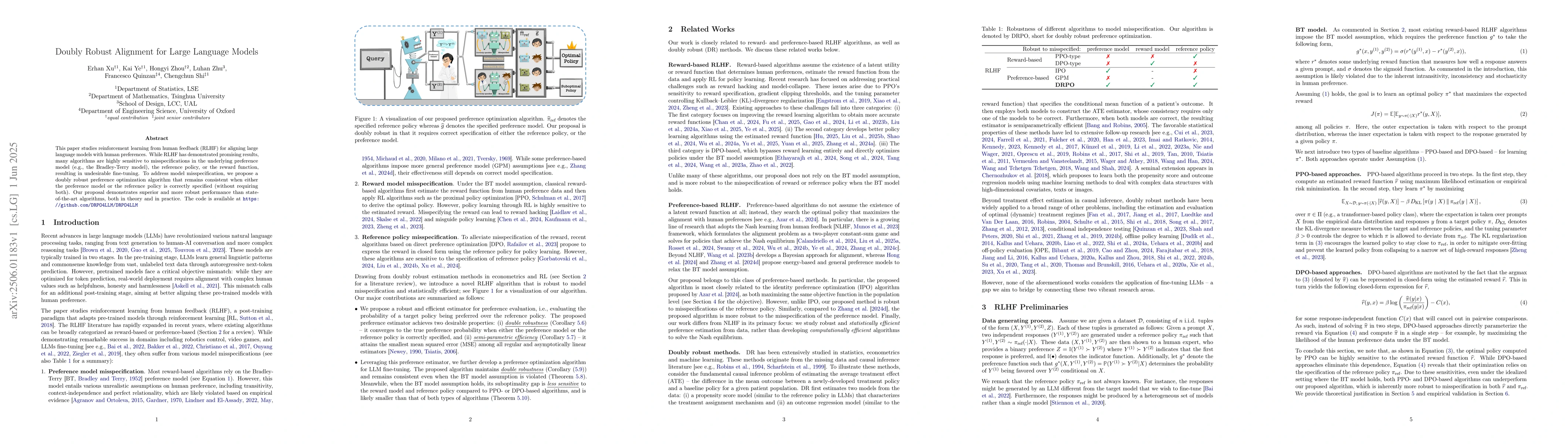 Thumbnail for Doubly Robust Alignment for Large Language Models