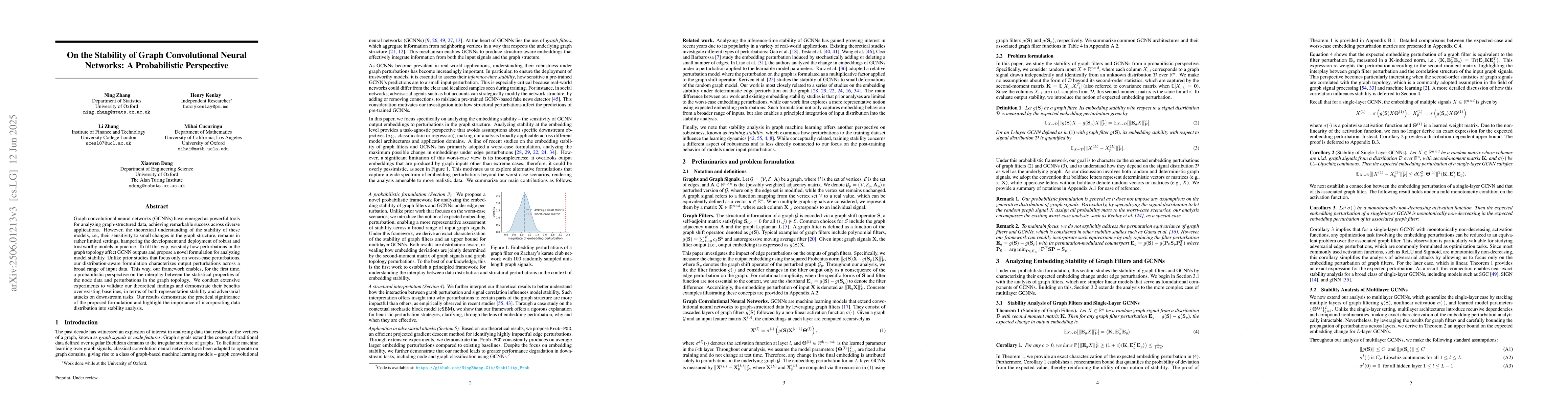 Thumbnail for On the Stability of Graph Convolutional Neural Networks: A Probabilistic
  Perspective