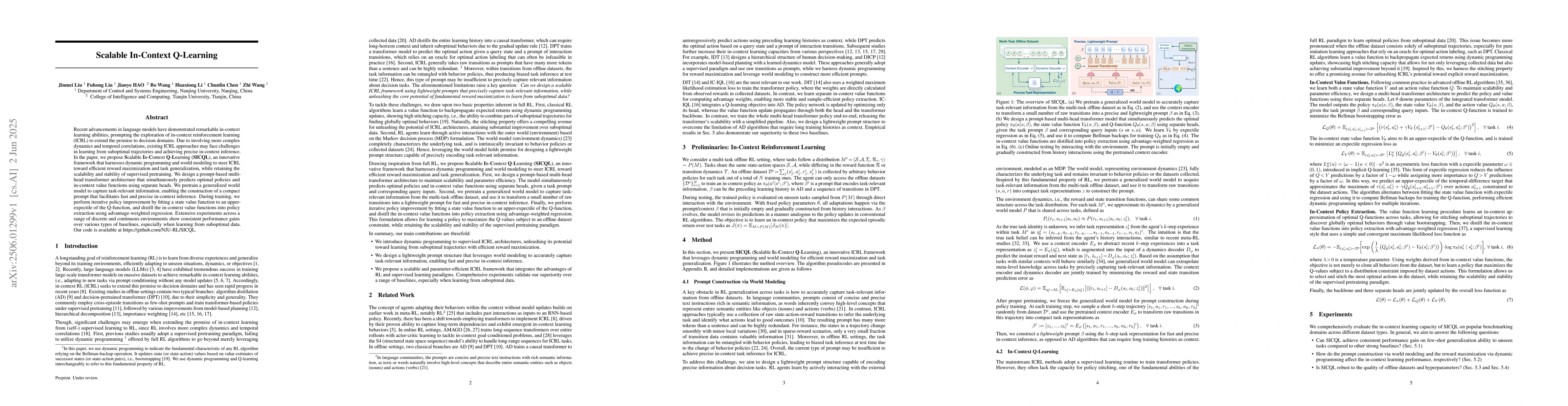 Thumbnail for Scalable In-Context Q-Learning