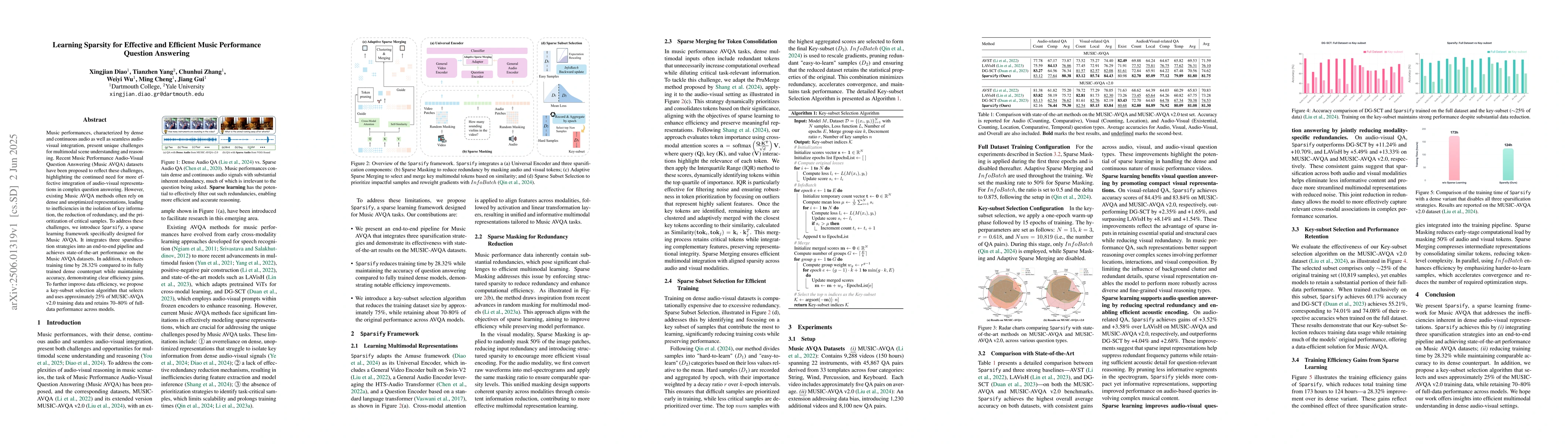 Thumbnail for Learning Sparsity for Effective and Efficient Music Performance Question
  Answering