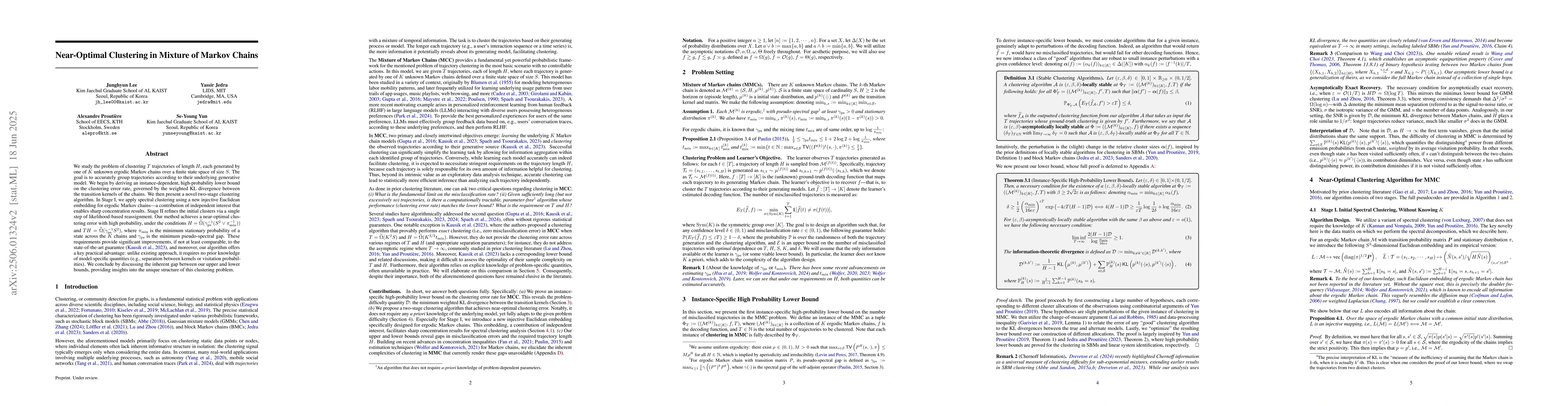 Thumbnail for Near-Optimal Clustering in Mixture of Markov Chains
