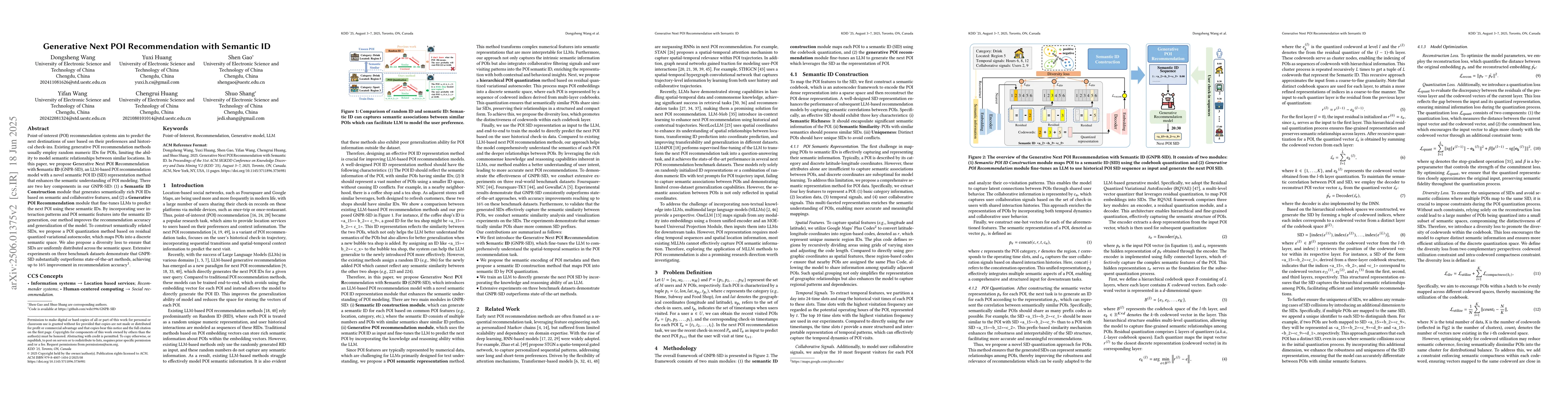 Thumbnail for Generative Next POI Recommendation with Semantic ID