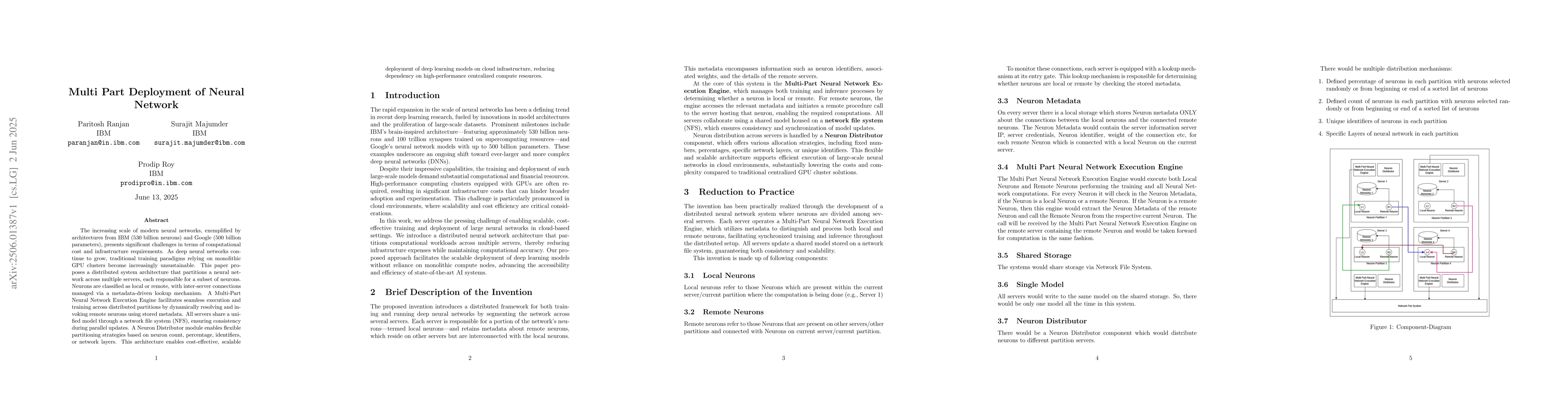 Thumbnail for Multi Part Deployment of Neural Network
