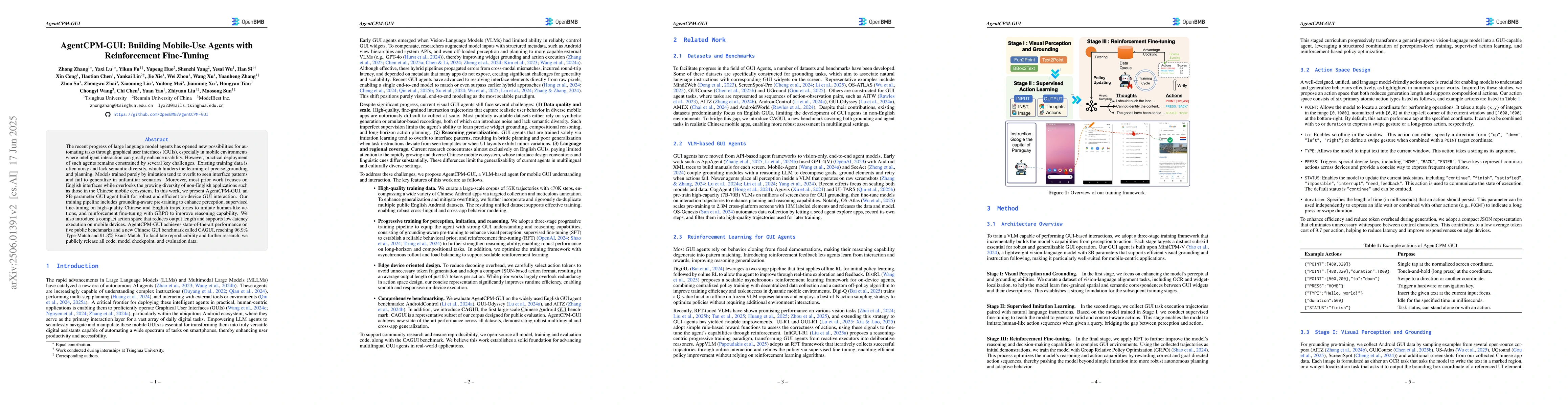 Thumbnail for AgentCPM-GUI: Building Mobile-Use Agents with Reinforcement Fine-Tuning