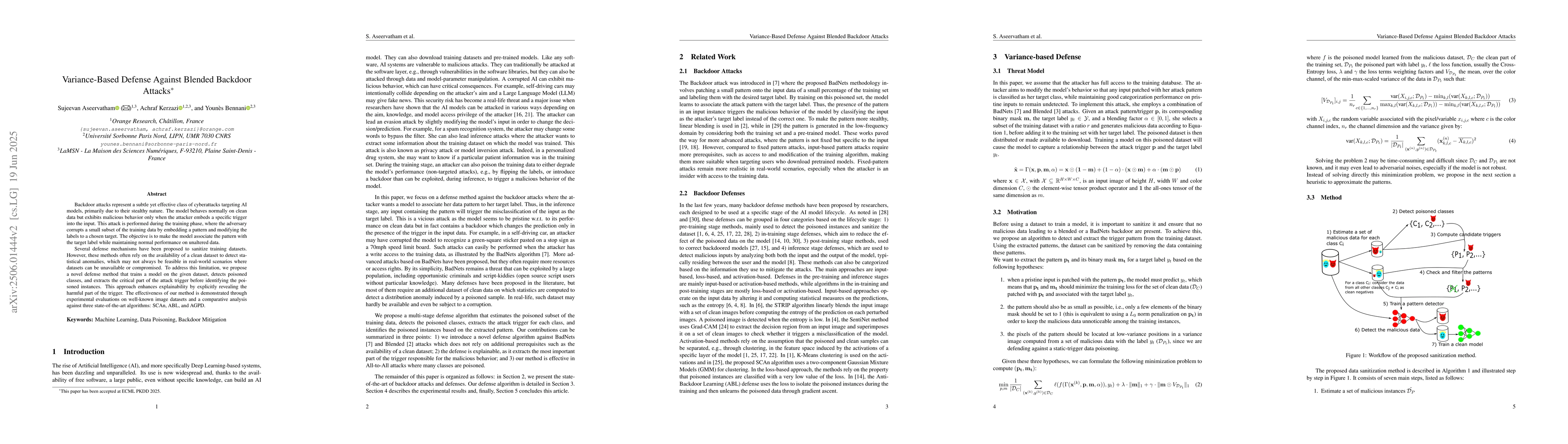 Thumbnail for Variance-Based Defense Against Blended Backdoor Attacks