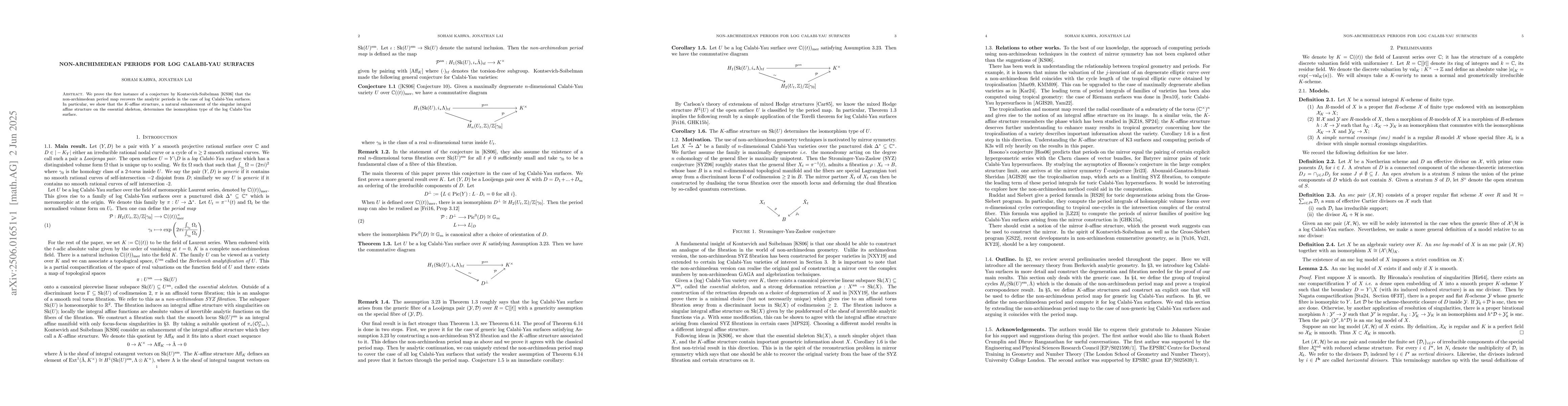 Thumbnail for Non-archimedean periods for log Calabi-Yau surfaces