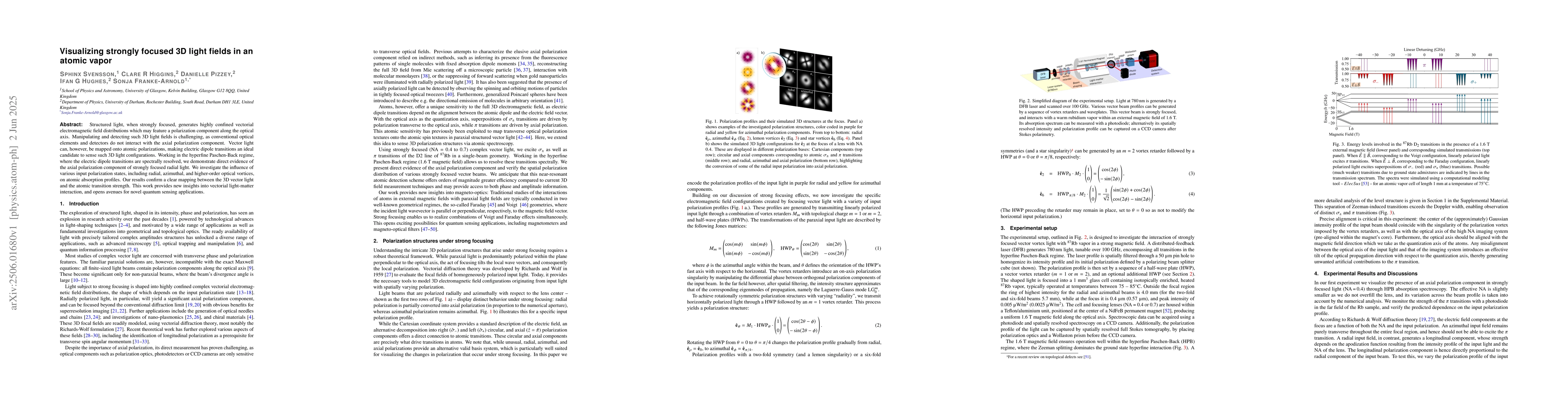 Thumbnail for Visualizing strongly focused 3D light fields in an atomic vapor