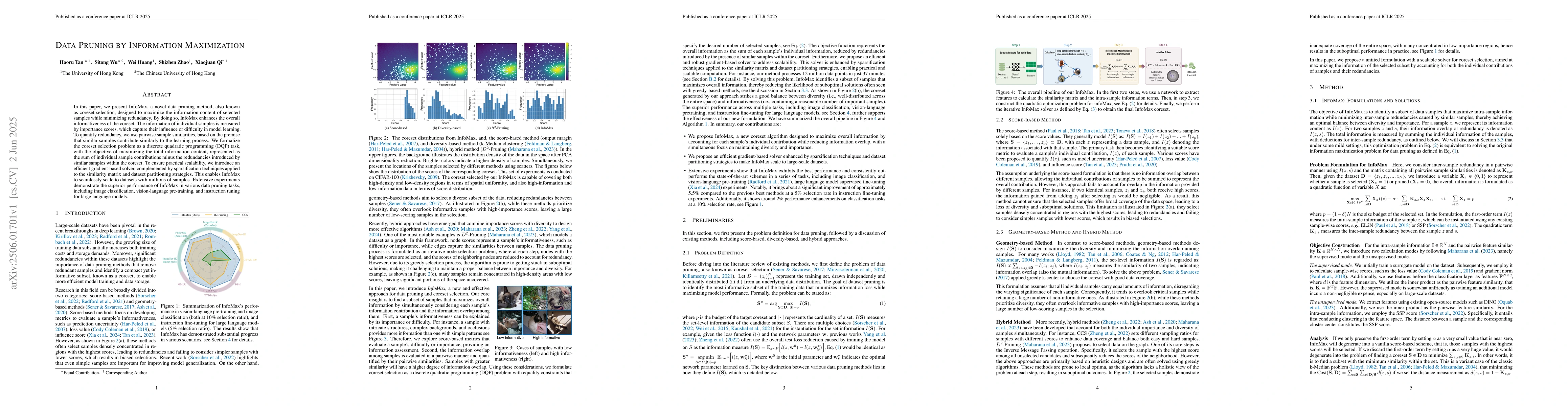 Thumbnail for Data Pruning by Information Maximization