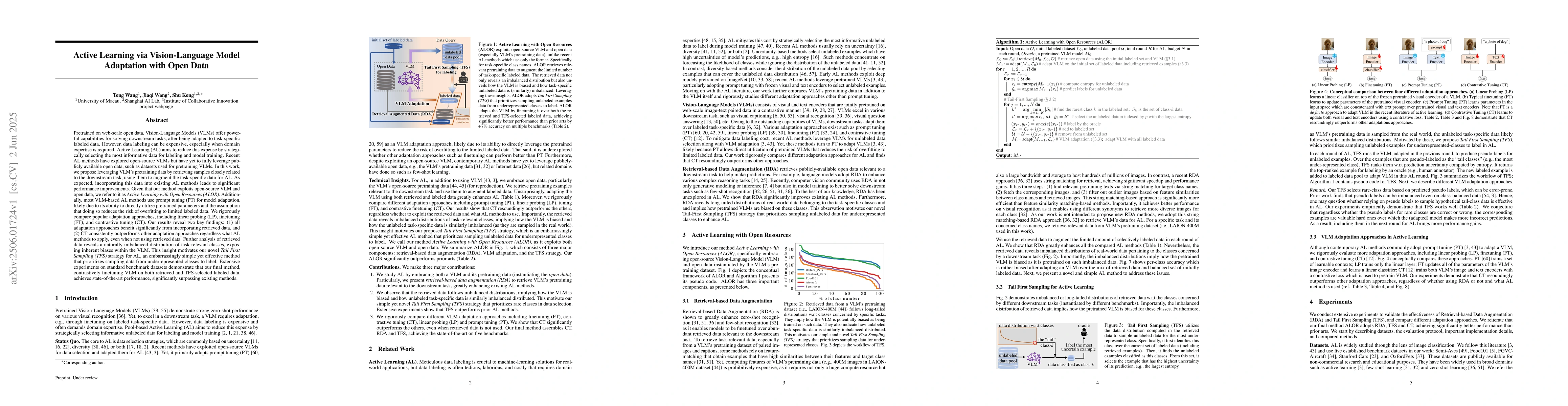Thumbnail for Active Learning via Vision-Language Model Adaptation with Open Data