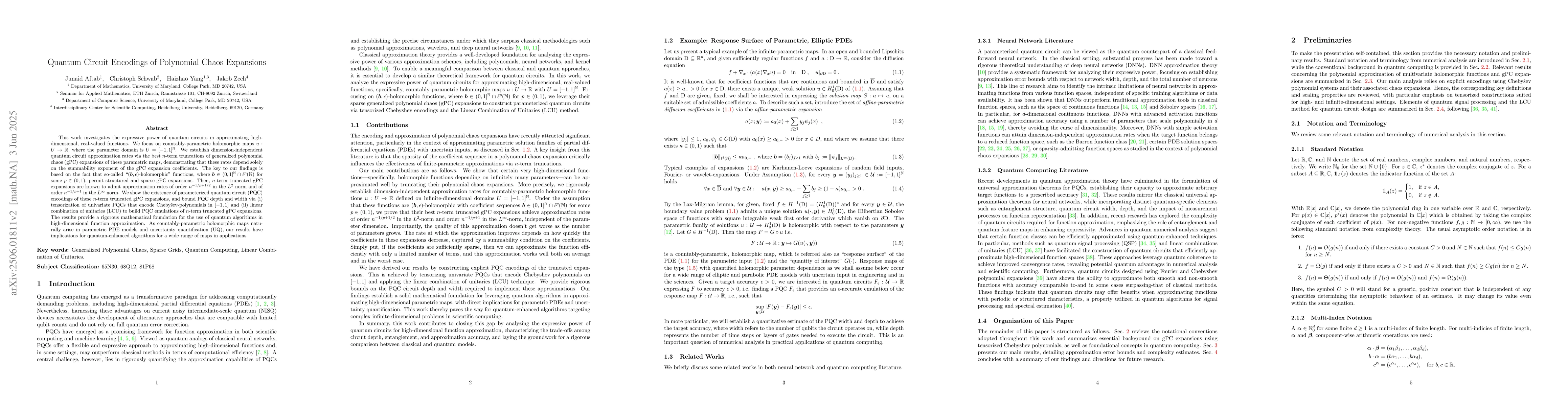 Thumbnail for Quantum Circuit Encodings of Polynomial Chaos Expansions