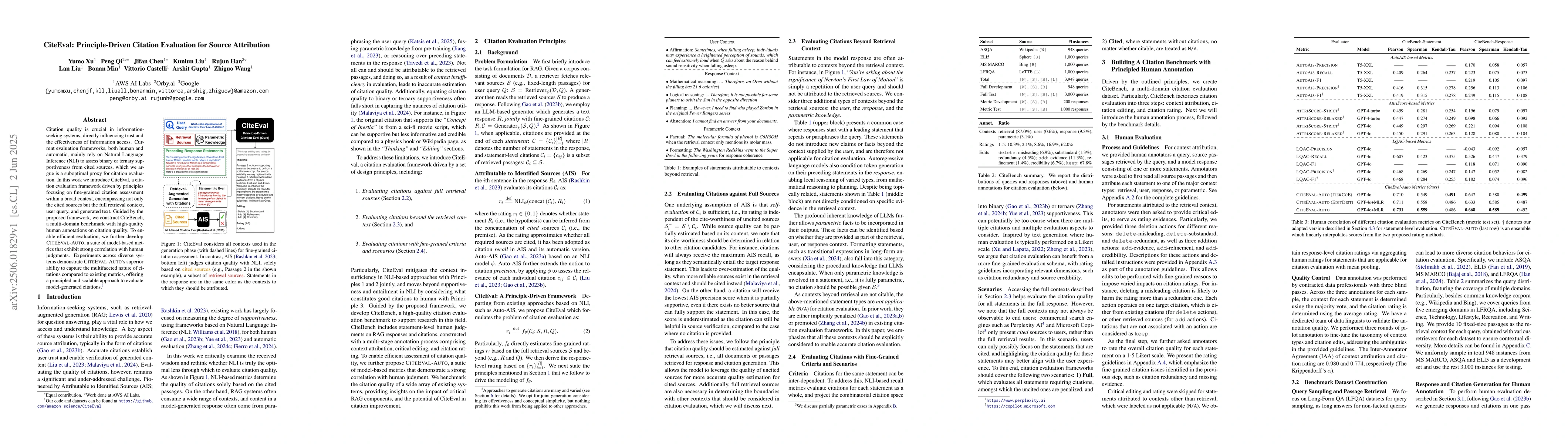 Thumbnail for CiteEval: Principle-Driven Citation Evaluation for Source Attribution