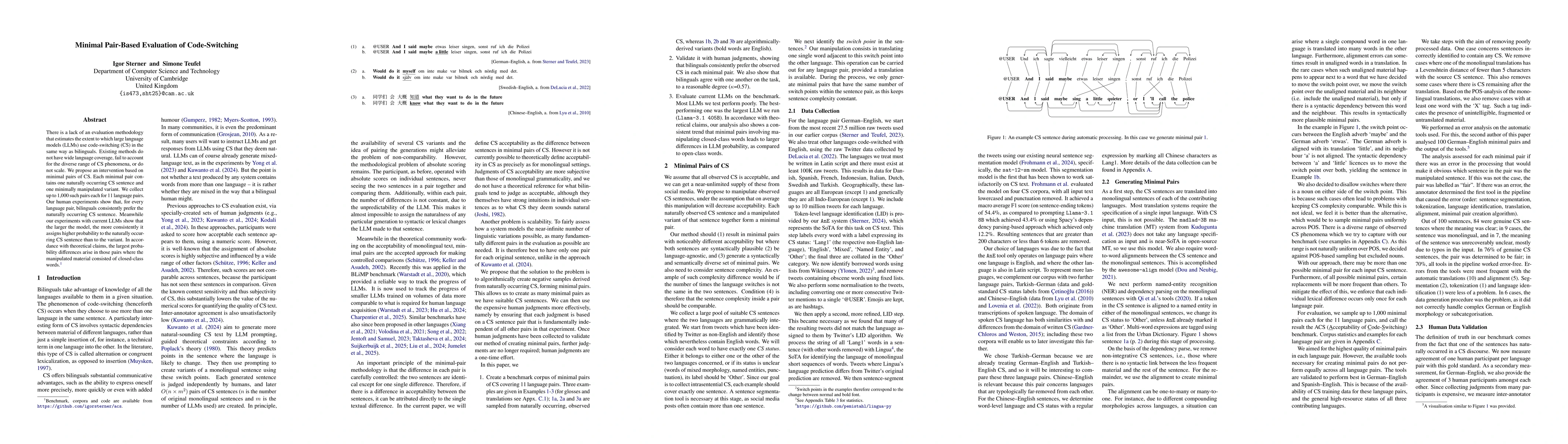 Thumbnail for Minimal Pair-Based Evaluation of Code-Switching