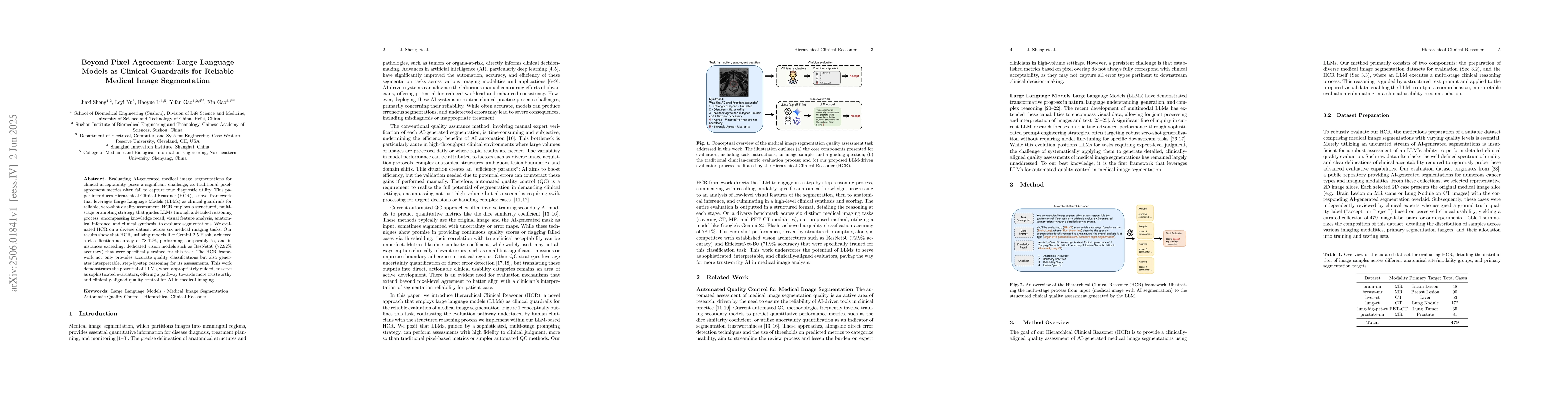 Thumbnail for Beyond Pixel Agreement: Large Language Models as Clinical Guardrails for
  Reliable Medical Image Segmentation