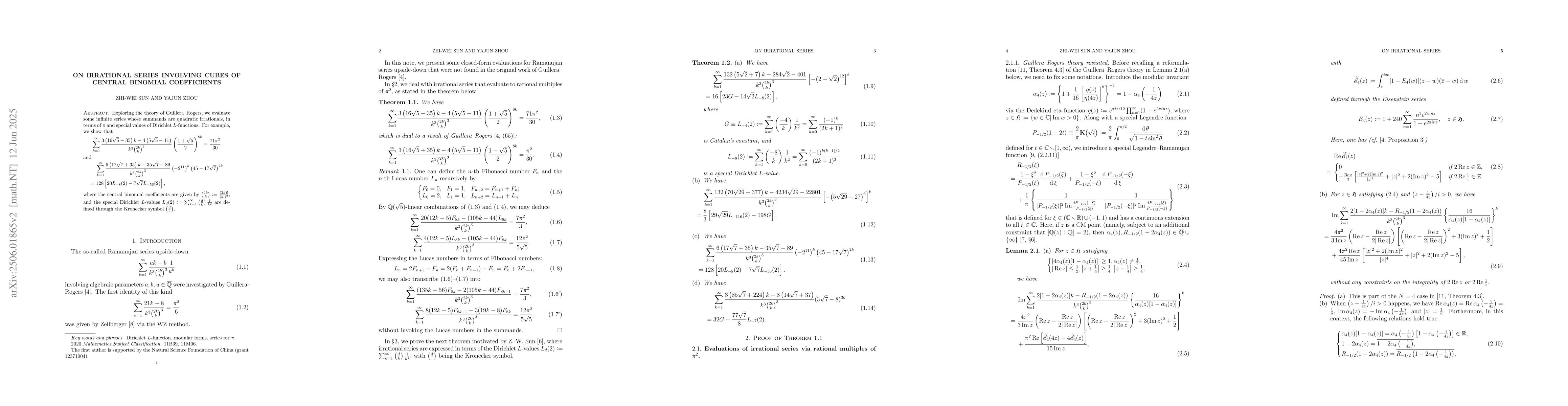 Thumbnail for Some series connecting Fibonacci numbers to $π$