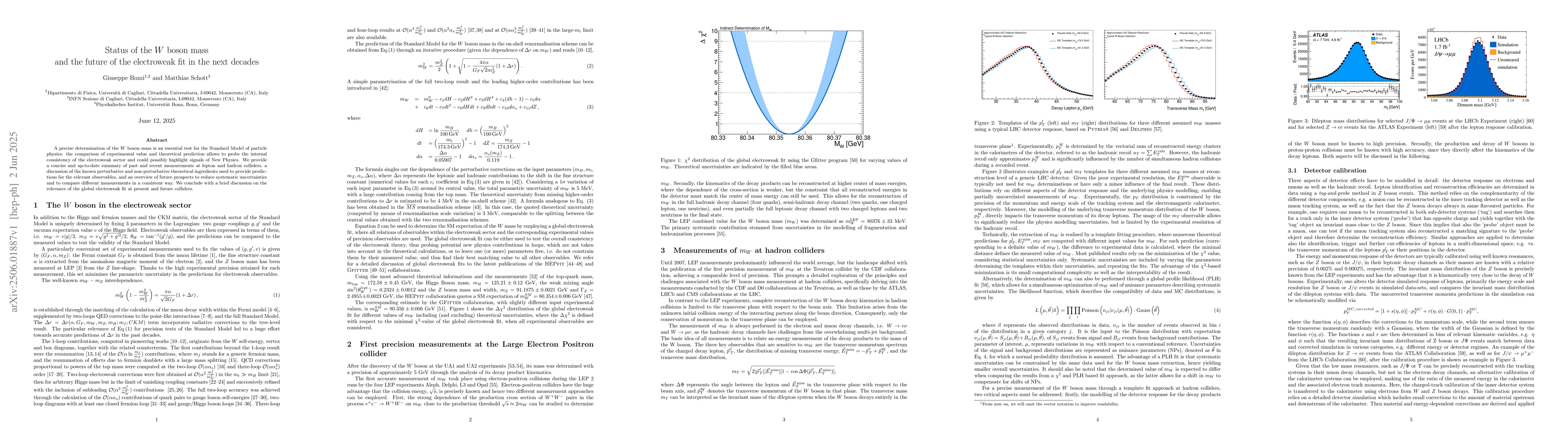 Thumbnail for Status of the W boson mass and the future of the electroweak fit in the
  next decades