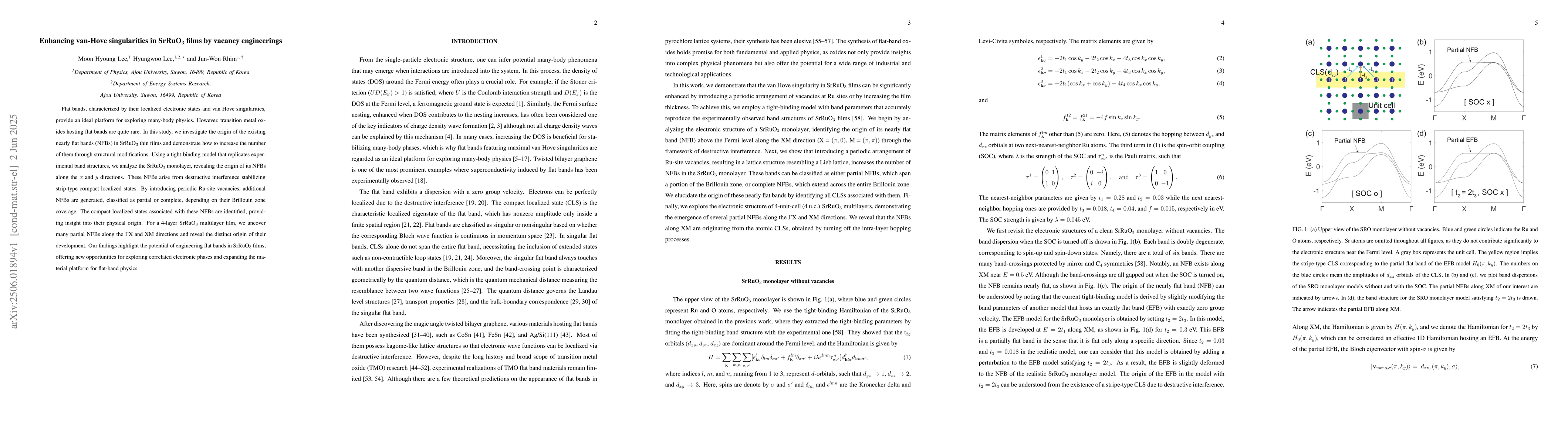 Thumbnail for Enhancing van-Hove singularities in SrRuO$_3$ films by vacancy
  engineerings