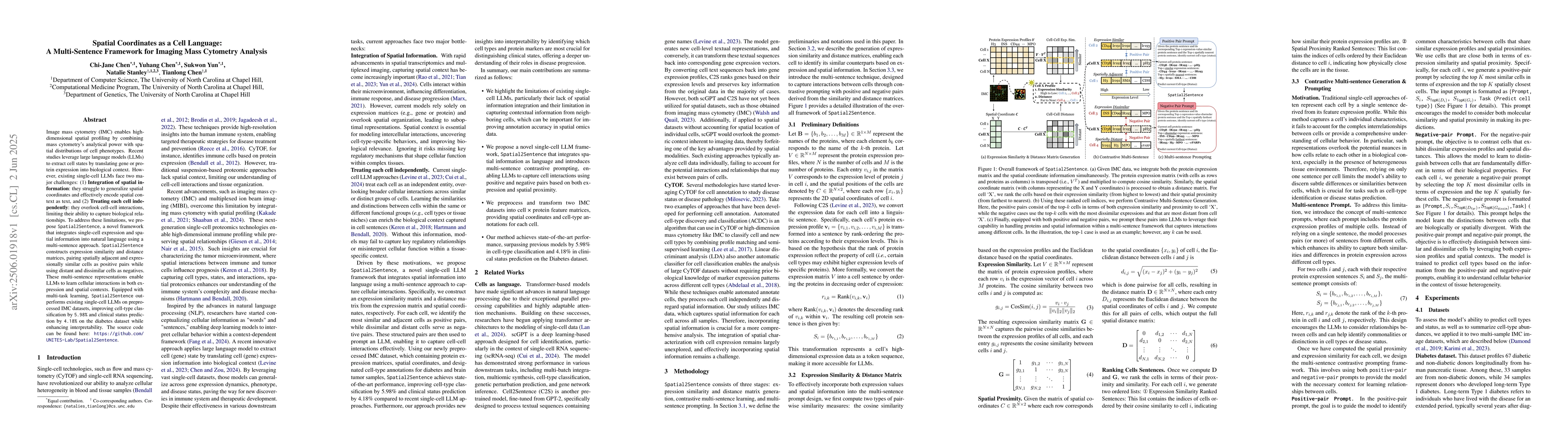 Thumbnail for Spatial Coordinates as a Cell Language: A Multi-Sentence Framework for
  Imaging Mass Cytometry Analysis