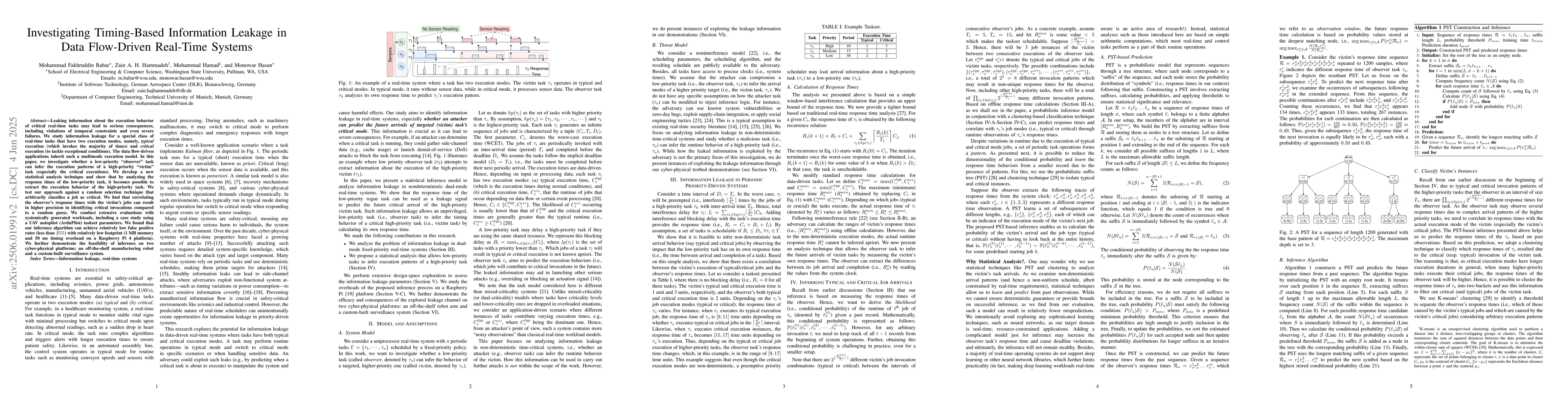 Thumbnail for Investigating Timing-Based Information Leakage in Data Flow-Driven
  Real-Time Systems