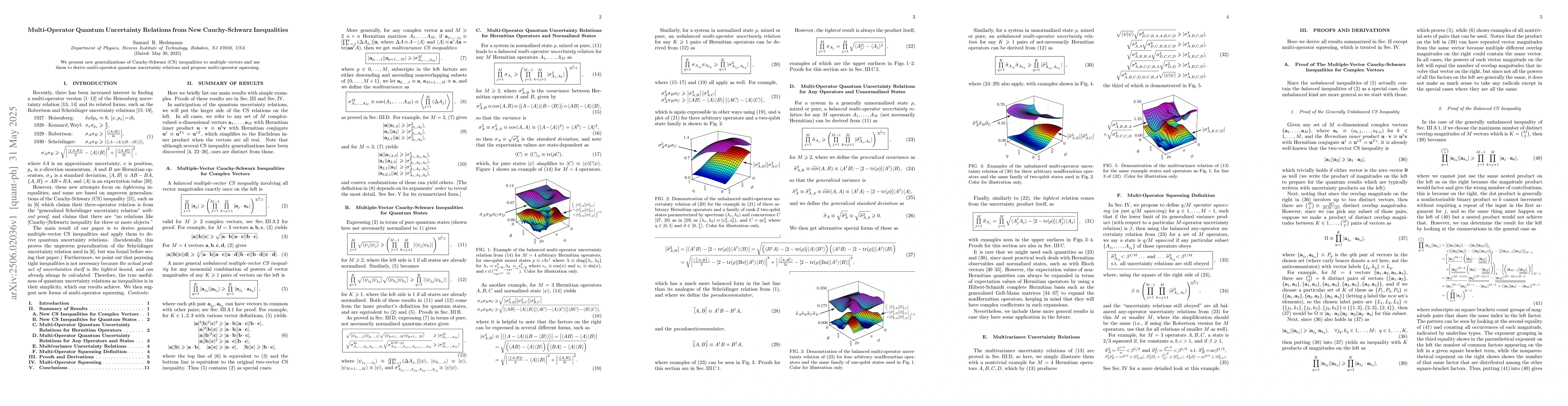 Thumbnail for Multi-Operator Quantum Uncertainty Relations from New Cauchy-Schwarz
  Inequalities