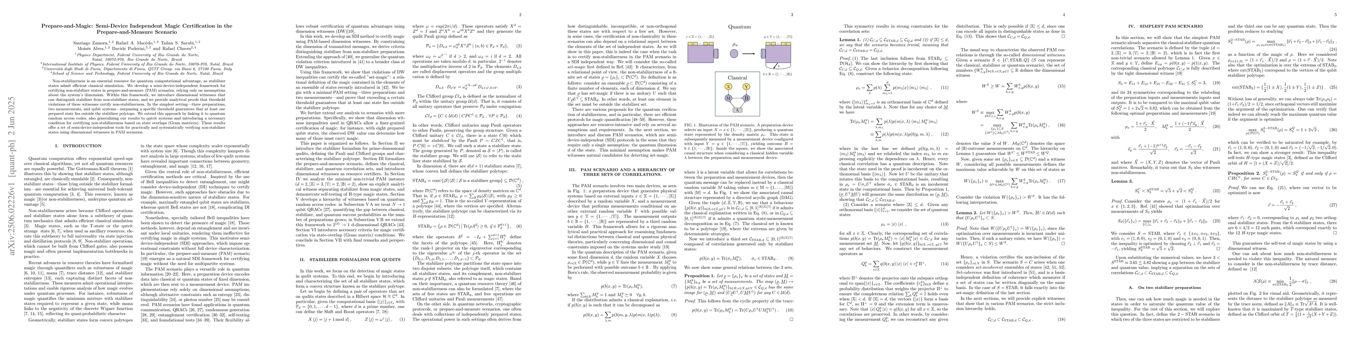 Thumbnail for Prepare-and-Magic: Semi-Device Independent Magic Certification in the
  Prepare-and-Measure Scenario