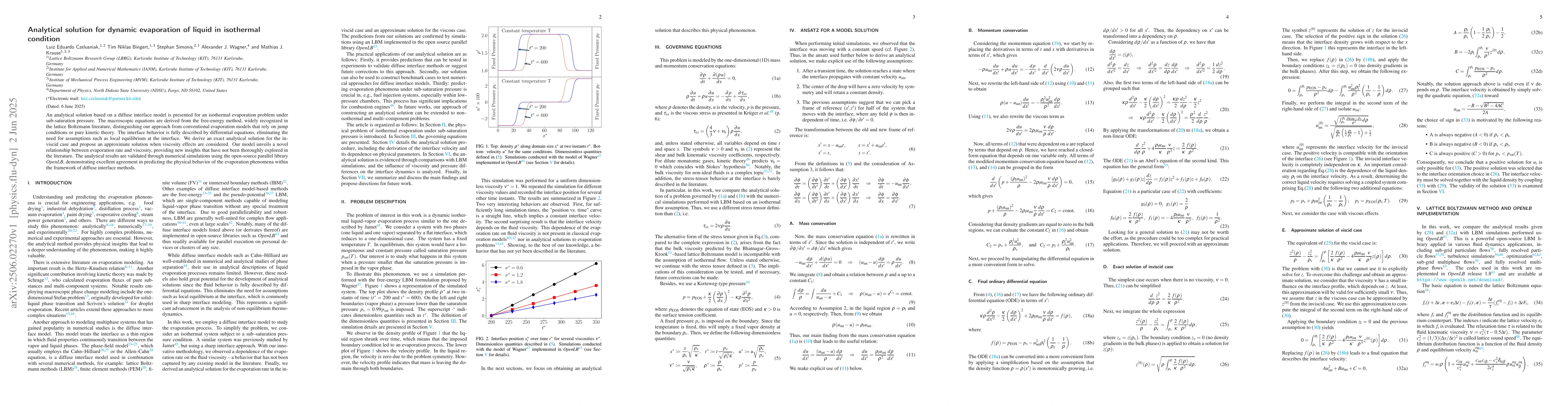 Thumbnail for Analytical solution for dynamic evaporation of liquid in isothermal
  condition