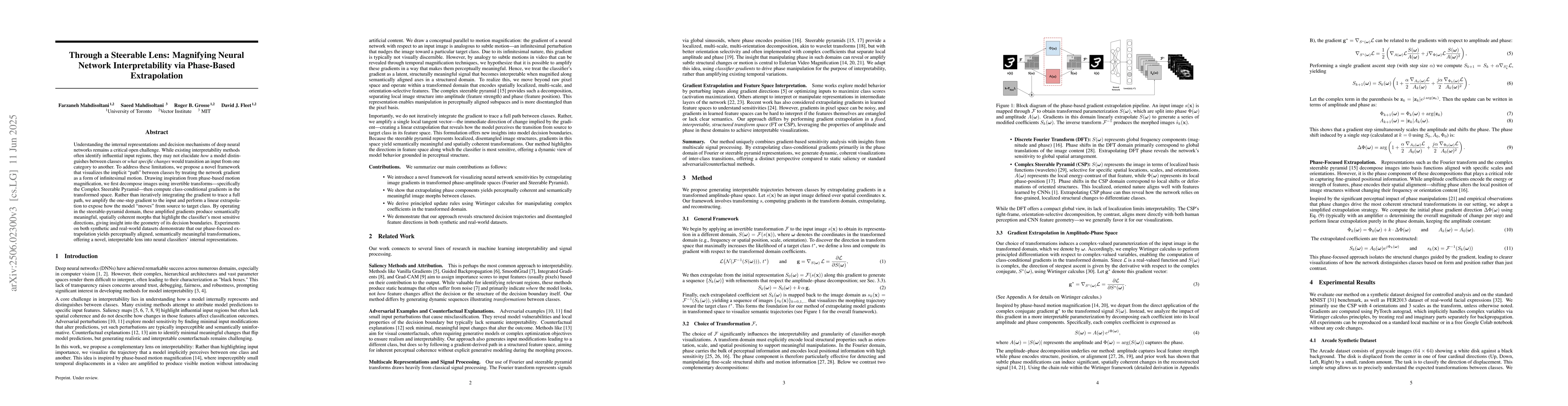 Thumbnail for Through a Steerable Lens: Magnifying Neural Network Interpretability via
  Phase-Based Extrapolation