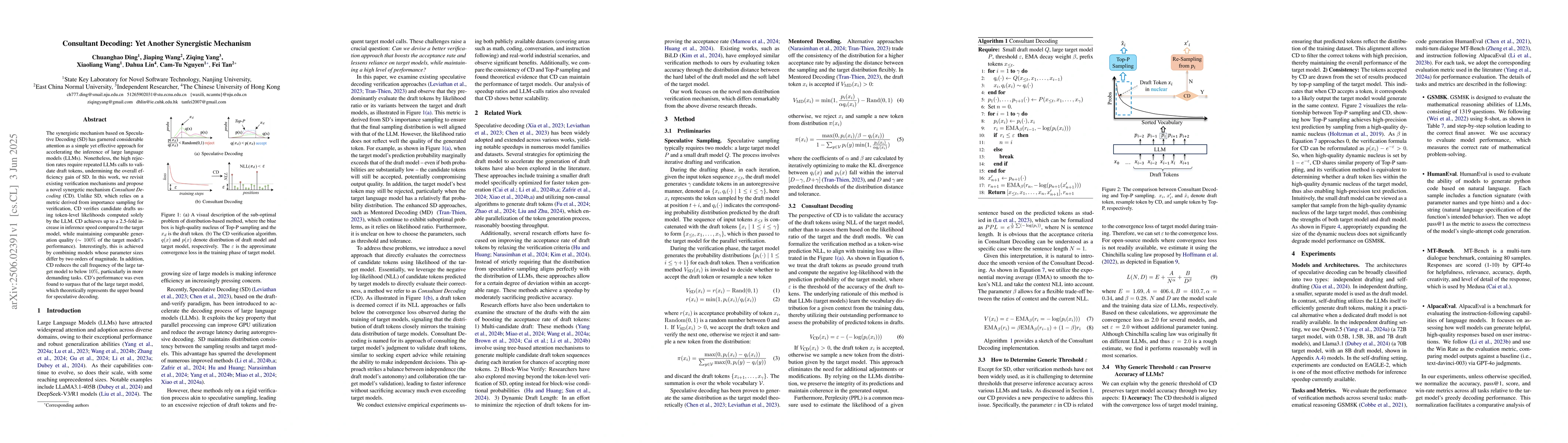 Thumbnail for Consultant Decoding: Yet Another Synergistic Mechanism