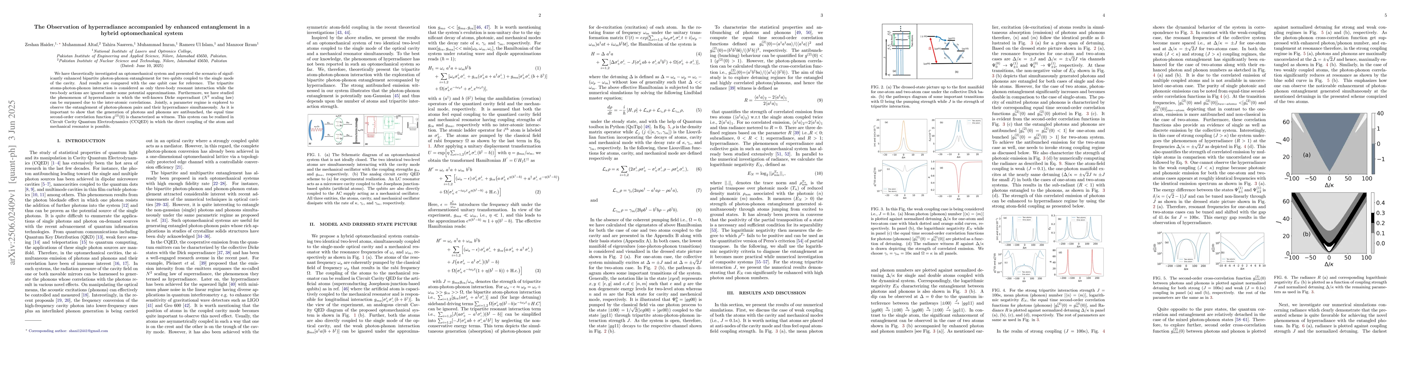 Thumbnail for The Observation of hyperradiance accompanied by enhanced entanglement in
  a hybrid optomechanical system