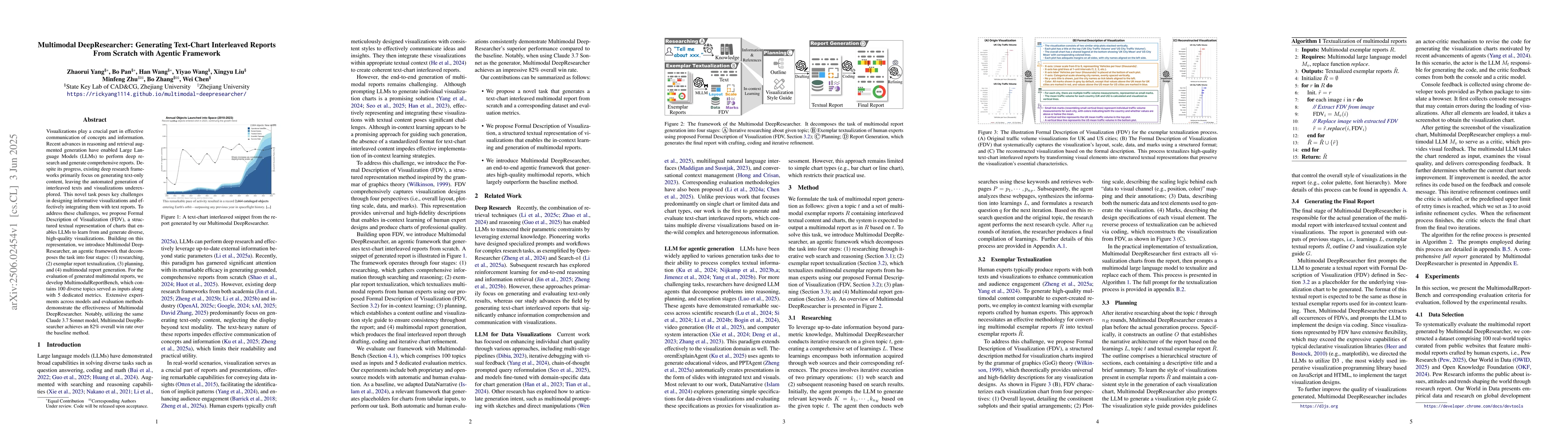 Thumbnail for Multimodal DeepResearcher: Generating Text-Chart Interleaved Reports
  From Scratch with Agentic Framework