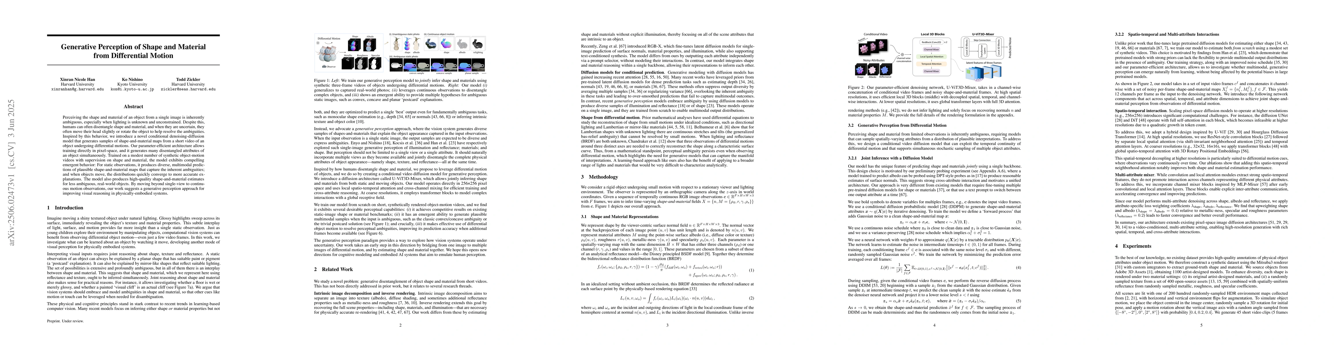 Thumbnail for Generative Perception of Shape and Material from Differential Motion