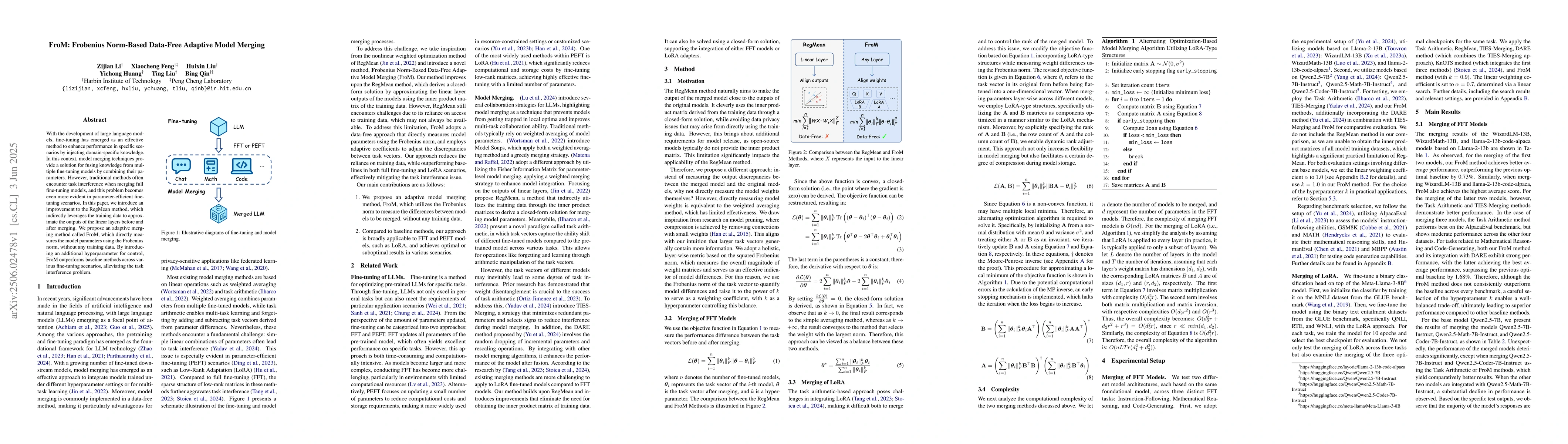 Thumbnail for FroM: Frobenius Norm-Based Data-Free Adaptive Model Merging